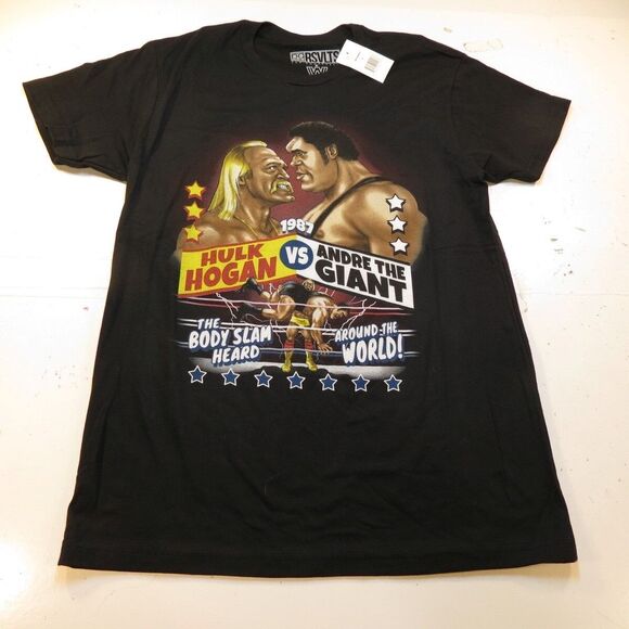 HULK HOGAN vs ANDRE THE GIANT RSVLTS THE ROOSEVELTS x WWE TEE T SHIRT S - NEW - Picture 2 of 4